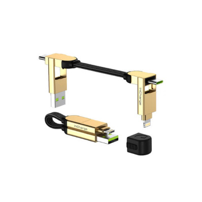 Кабель Rolling Square 6in1  inCharge X 100W, бежевий  (X03WR)