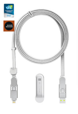 Кабель Rolling Square 6in1, inCharge XL 2 м, білий (XLM02R)