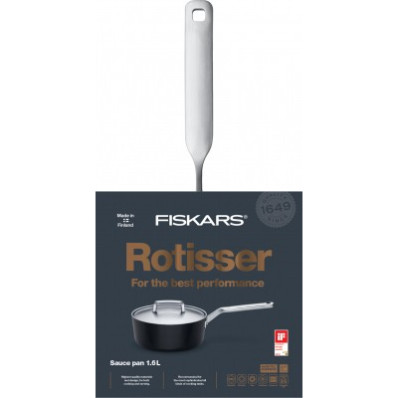 Ківш Fiskars Rotisser, Ø 16 см, 1,6 л, чорний (1023754)