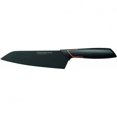 Кухонний ніж Fiskars EDGE Santoku 17 см, рукоять чорна ABS пластик (1003097)