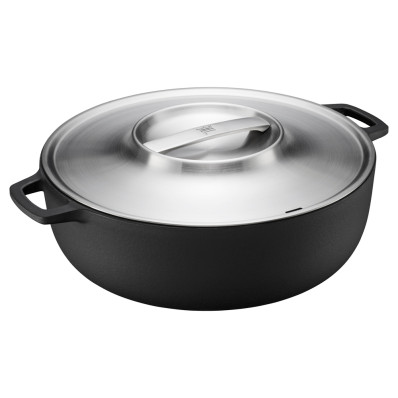 Кастрюля с крышкой чугунная Fiskars Norden Grill 6 л, 30 см (1066430)