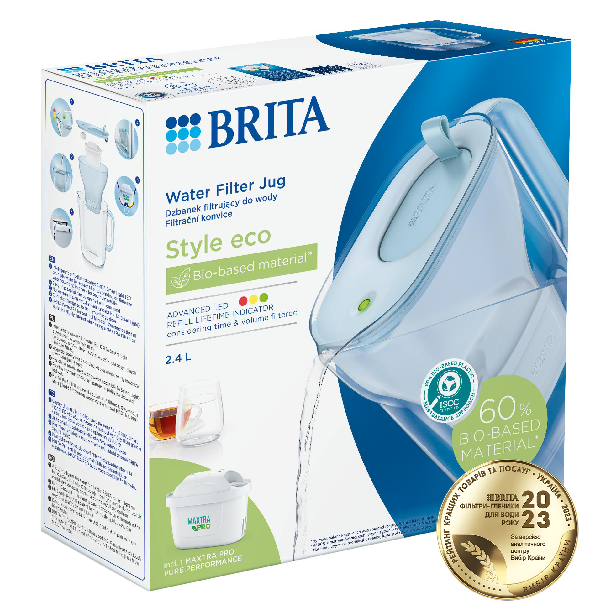 Фільтр-глечик Brita Style eco LED MXpro синій (1052807) фото 2