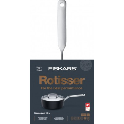 Ківш Fiskars Rotisser, Ø 16 см, 1,6 л, чорний (1023754) фото 1