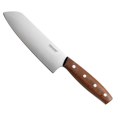 Кухонний ніж Fiskars Norr Santoku 17 см, рукоять дерево (1016474) фото 2