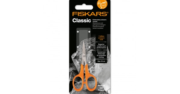 Портнівські ножиці Fiskars Classic для вишивання, 10 см, заокруглені, оранжеві (1005144) фото 2