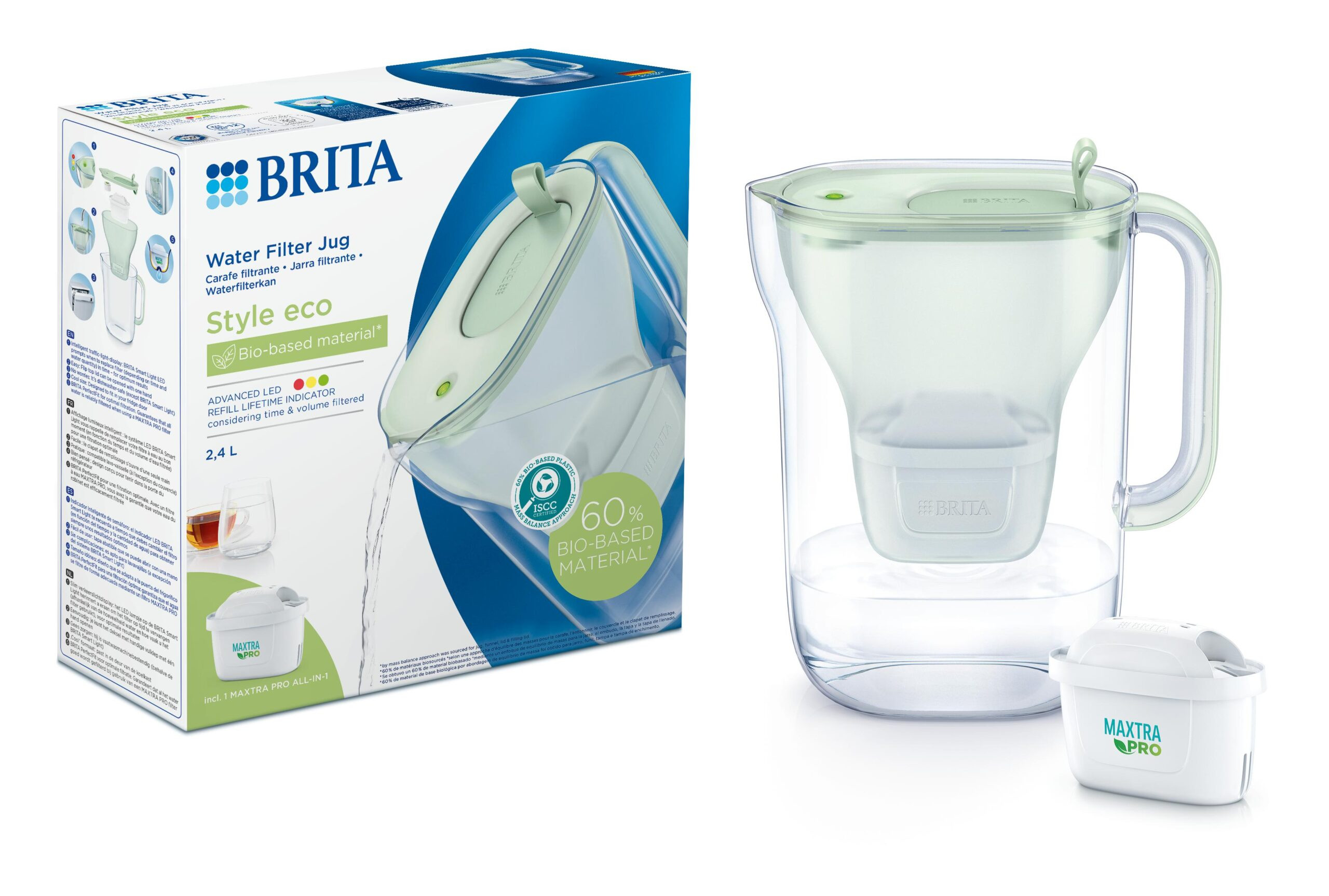 Фільтр-глечик Brita Style eco LED MXpro сірий фото 1